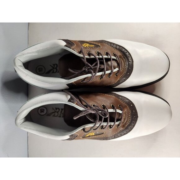 Brooks White And Brown Men Golf Shoe Size 10 Used - Picture 8 of 10